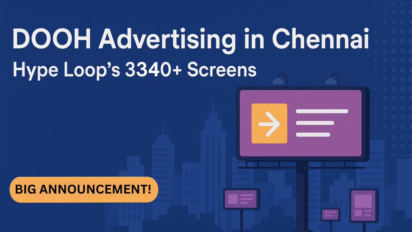 How HypeLoop Is Transforming DOOH Advertising in Chennai with 3,340+ Screens?